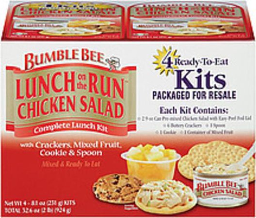 Bumble Bee Chicken Salad With Crackers Mixed Fruit & Cookie 8.1 Oz Lunch On The Run - 4 pkg, Nutrition Information | Innit