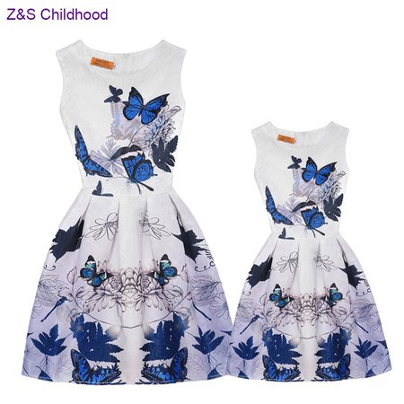 Casual Family Matching Outfits Vintage Mother and Daughter Dresses Clothes Summer Floral Print Sleeveless Teenage Girls Clothing-in Matching Family Outfits from Mother & Kids on Aliexpress.com | Alibaba Group