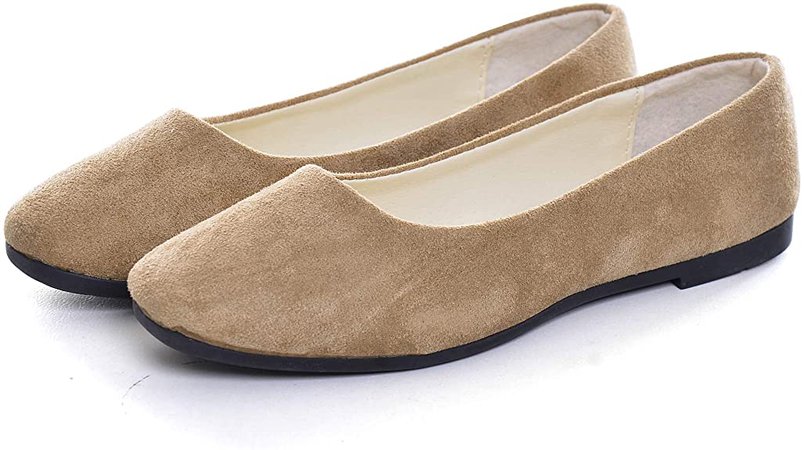 Amazon.com | Hee grand Women's Pointy Toe Slip On Solid Comfortable Ballet Shoes Square Mouth Flats Shoes | Flats