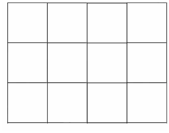 3x4 Grid (Outfit Box PNG Template)