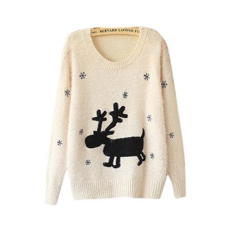 snowflake reindeer sweater