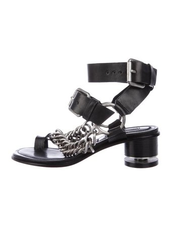 Alexander Wang Chain-Link Leather Sandals - Shoes - ALX57790 | The RealReal