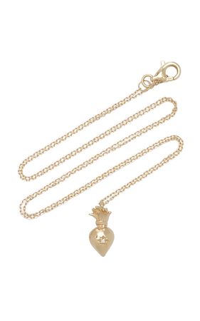 Sacred Heart 14k Yellow Gold Diamond Necklace By Pamela Love | Moda Operandi