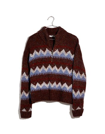 Stowe Fair Isle Half-Zip Sweater