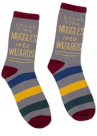 Harry Potter Socks for Women | Books Turn Muggles Into Wizards Socks - ModSock