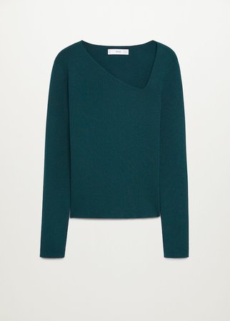 Asymmetric knit sweater - Women | Mango USA
