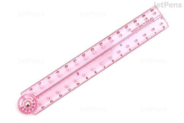 Midori Multi Ruler - 30 cm - Pink | JetPens