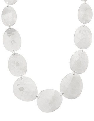 Hammered Discs Necklace | Silver | One Size | 5823981200 | Accessorize