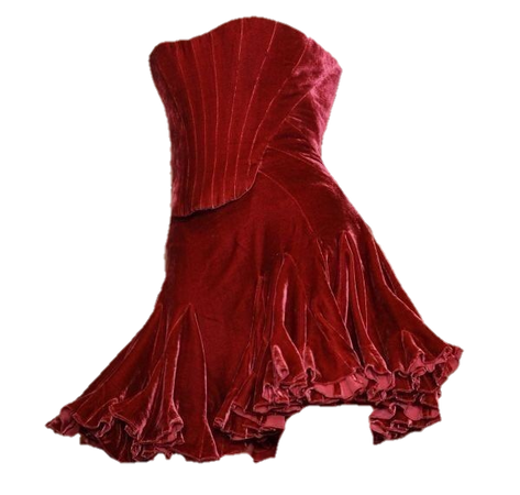 zac posen red velvet dress