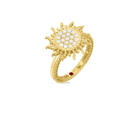 18KT GOLD DIAMOND SUN RING | Roberto Coin