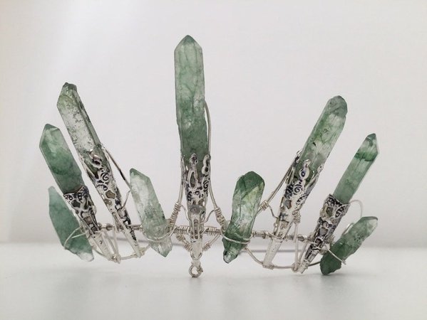 The IVY Crown Magical GREEN Quartz Crown Tiara Ethereal | Etsy