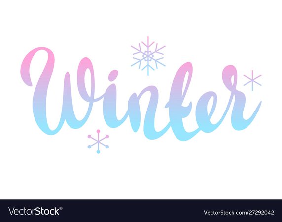 Background with winter lettering Royalty Free Vector Image