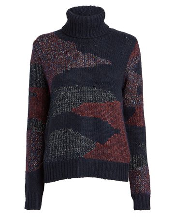 Veronica Beard | Naledi Intarsia Turtleneck Sweater | INTERMIX®