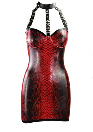Crocodile Restricted Latex Dress – Venus Prototype Latex