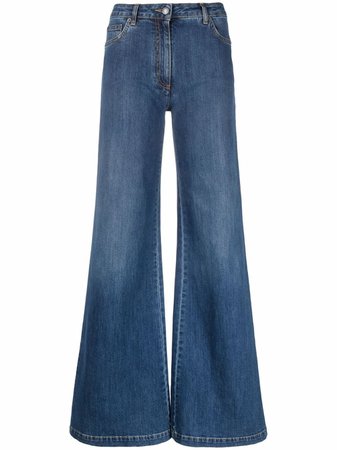 Moschino Bear Patch wide-leg Jeans - Farfetch