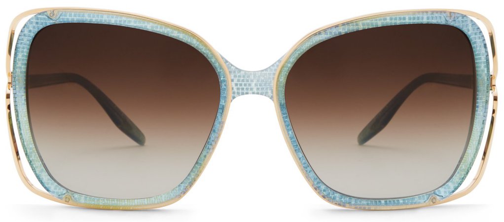 Aqua and gold sunglasses Barton and Perreira