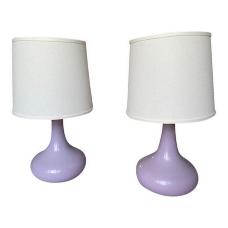 La Eden Lavender Table Lamps - a Pair