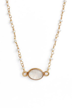 ela rae Semiprecious Stone Collar Necklace | Nordstrom