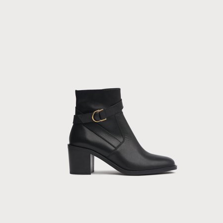 Miran Black Leather Ankle Boots | Shoes | L.K.Bennett