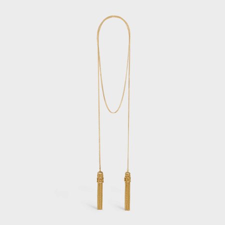 MAILLON TRIOMPHE POMPONS NECKLACE IN BRASS WITH GOLD FINISH 1400