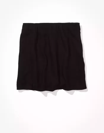 AE High-Waisted Slit Mini Skirt black