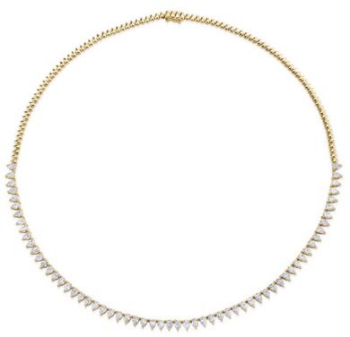 Gold Pear Diamond Choker Necklace