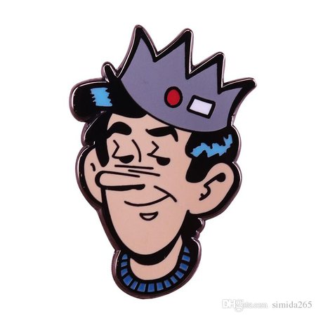 2019 Riverdale Jughead Jones Pin Crown Hat With Red Button And White Tag Brooch Beanie Whoopee Cap Badge Archie Comics Fans Gift From Simida265, $1.81 | DHgate.Com