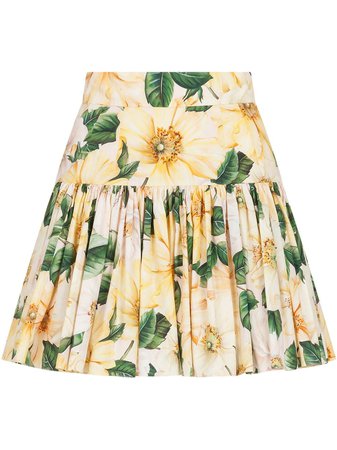Dolce & Gabbana floral-print mini skirt