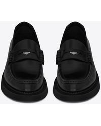Saint Laurent 20mm Teddy Leather Loafers in Black for Men | Lyst UK