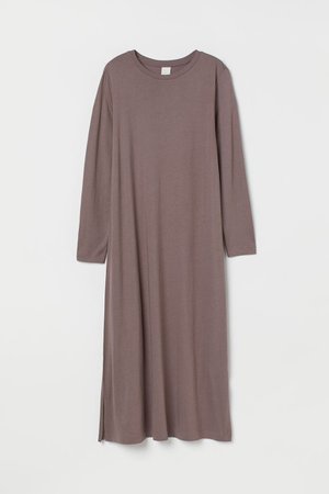 Modal-blend Dress - Dark taupe - Ladies | H&M US