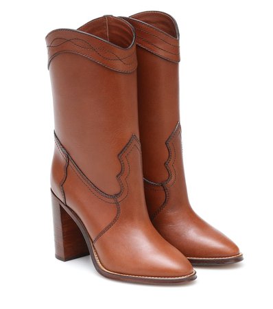 Kate 90 Leather Boots | Saint Laurent - Mytheresa