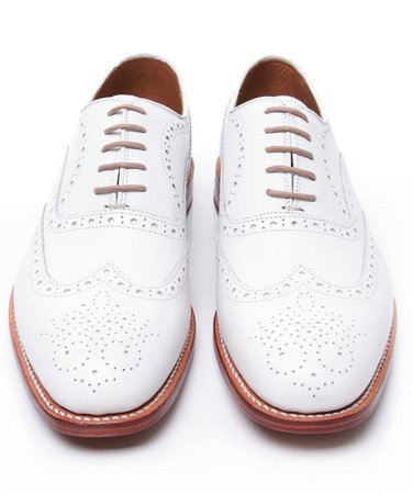 White Leather Brogues