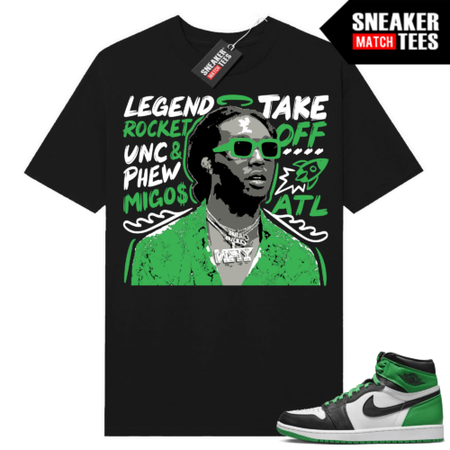 Shop Jordan 1 Lucky Green Sneaker Match Tees