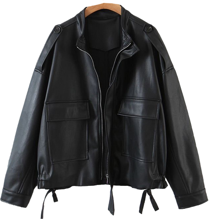 +size leather jacket