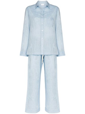 Pour Les Femmes Organic Japanese Cotton Pyjama Set - Farfetch