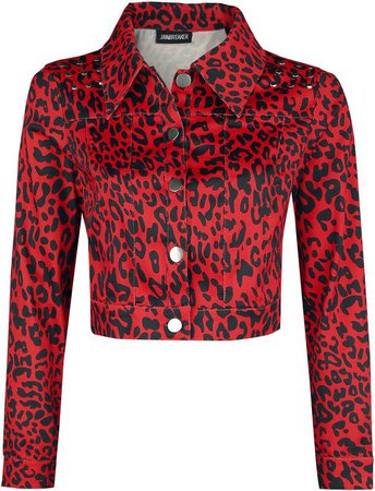 Red Leopard Print Jacket | Jawbreaker Übergangsjacke | EMP