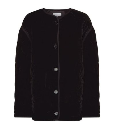 Sandro Women's Black Jacky Quilted Velvet Jacket