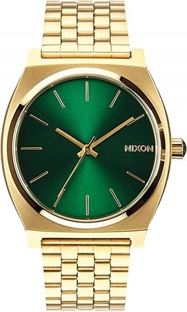Amazon.com: Nixon Time Teller A0451919-00. Gold and Green Women’s Watch (37mm. Gold Metal Band/Green Sunray Watch Face) : Nixon: Clothing, Shoes & Jewelry
