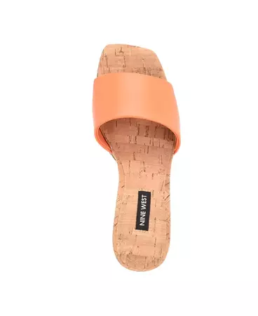 Nine West Women's Oklee Square Toe Platform Slide Sandals - Macy's