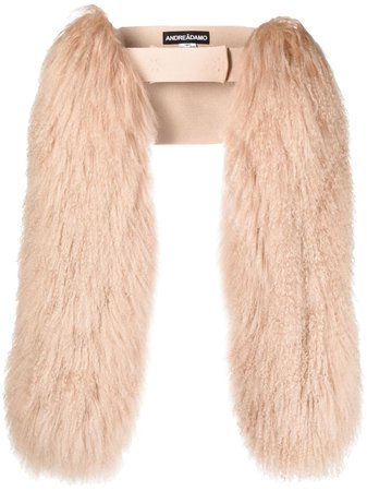 ANDREĀDAMO faux-fur Sleeved Bolero Jacket - Farfetch