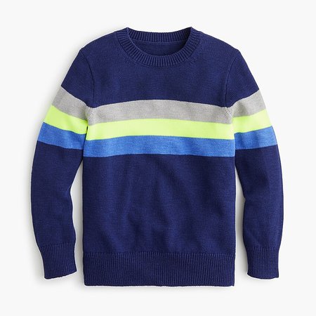J.Crew: Boys' Crewneck Sweater With Stripes