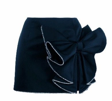 AREA Satin Bow Mini Skirt