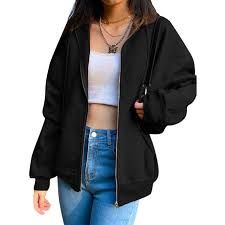 women's black zip up jacket