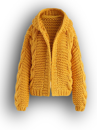 mustard knit cardigan top sweater