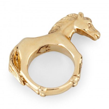 gold horse ring