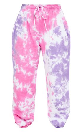 Petite Pink Multi Tie Dye Joggers - New In Clothing - New In | PrettyLittleThing USA