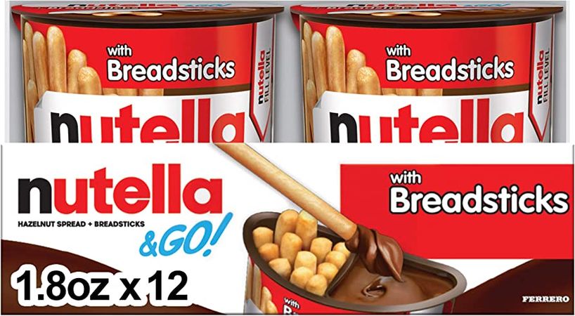 Amazon.com : Nutella & GO! Hazelnut and Cocoa Spread with Breadsticks, Snack Pack, 1.8 oz : Sandwich Spreads : Grocery & Gourmet Food