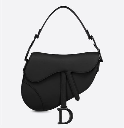 black saddle bag