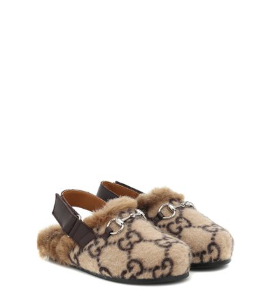 Gucci Kids - GG wool-blend slippers | Mytheresa