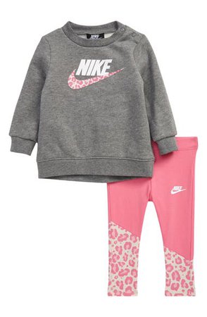 Nike Fleece Sweatshirt & Leggings Set (Baby) | Nordstrom